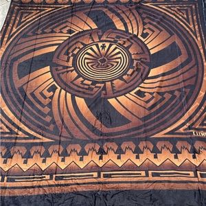 Black and Brown Tribal Pattern Blanket